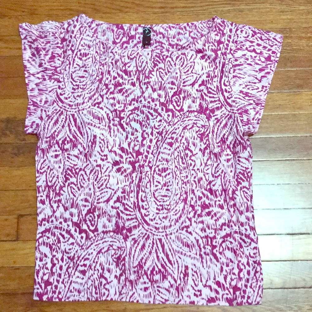 Pink & Magenta Silk Blouse